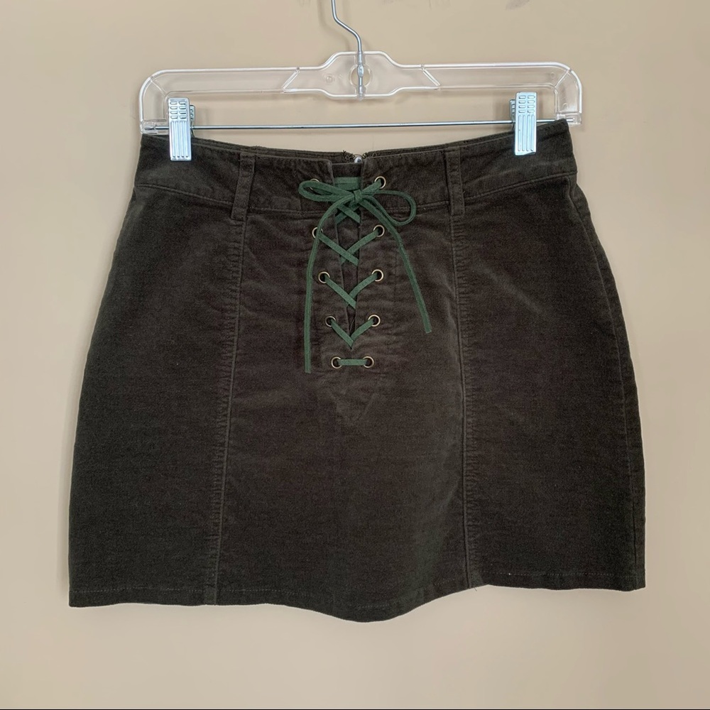 Forever 21 Green Suede Skirt